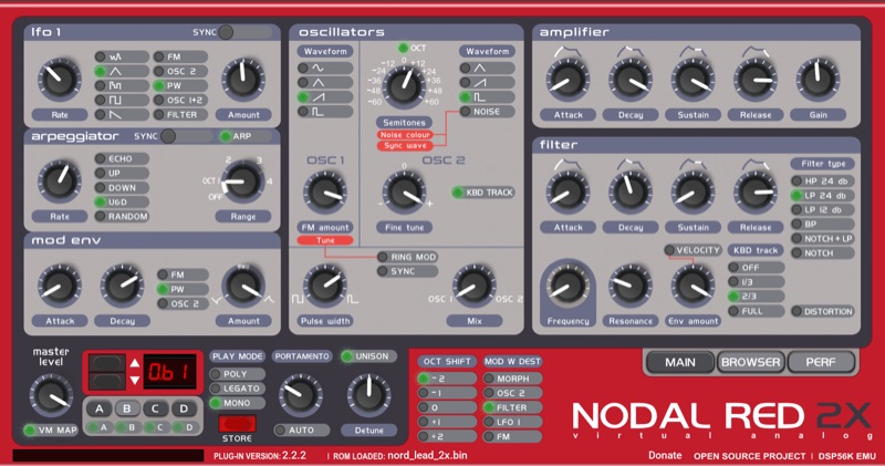 Nodal Red 2x user interface