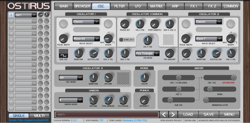OsTIrus user interface