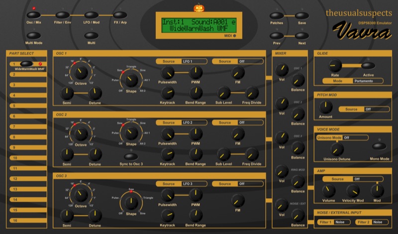 Vavra user interface