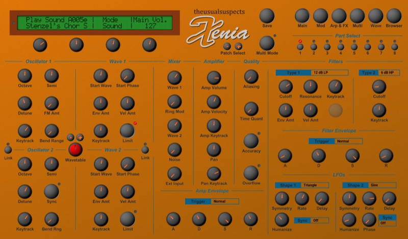 Xenia user interface